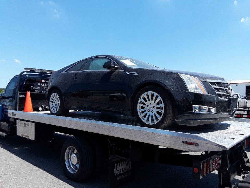 Baby Kaitlyn Flatbed Truck with Cadillac on the bed